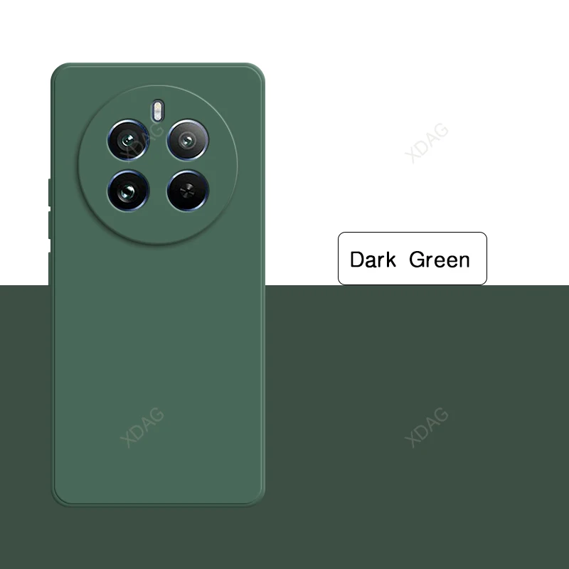 Liquid Silicone Phone Case with Lens Protection - Solid Color Back Cover