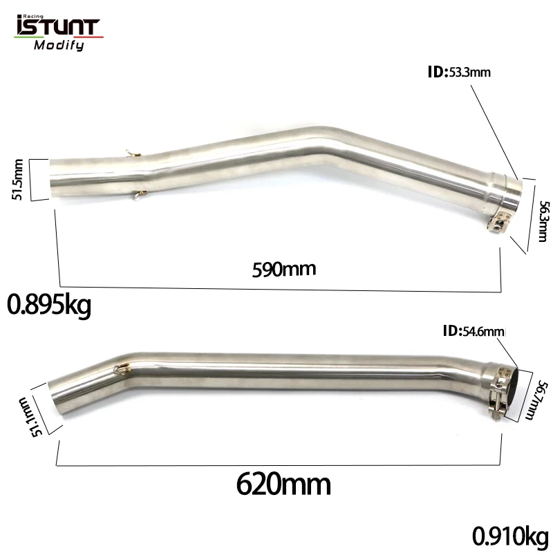 Full Exhaust System For Kawasaki Ninja ZX14R ZZR1400 2006-2016 Muffler Connector Link Mid Tip Pipe Tube Escape Moto With Laser - Image 3
