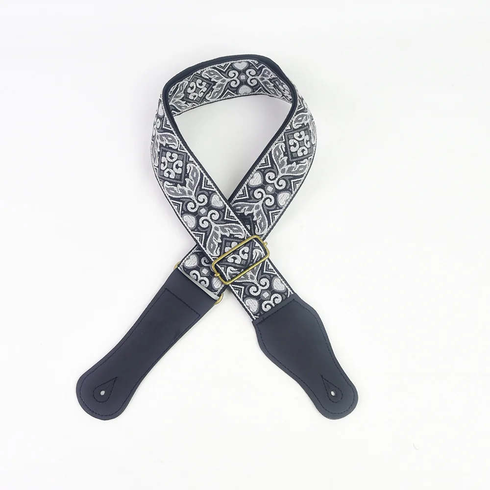 Embroidered Ethnic Style Adjustable Guitar Strap