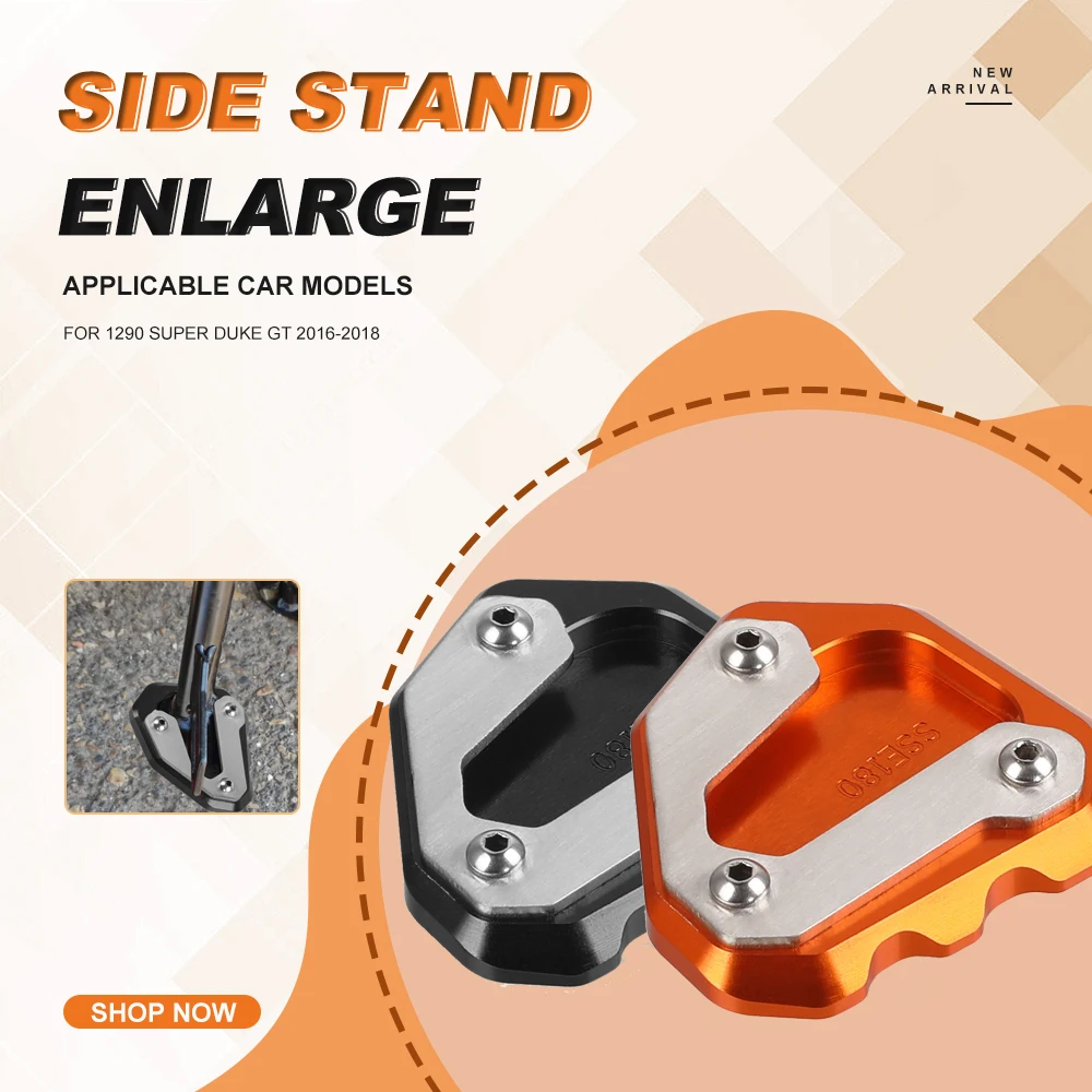 

For 1290 Super Duke GT 2016 2017 2018 Side Stand Enlarge Plate Kickstand Extension CNC Aluminium Motorcycle Accessories Parts