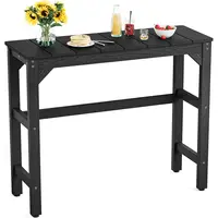 Outdoor Bar Table, 42" Weatherproof Patio Bar Height Counter Table, HIPS Material, Waterproof, for Outside, Garden, Backyard, Ba