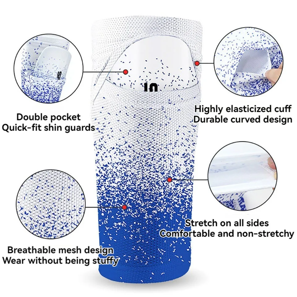 Sports Safety Shin Pads Sleeves Breathable Football Shin Holder Instep Socks Nylon Leg Guard Sleeves Kids Boys Men