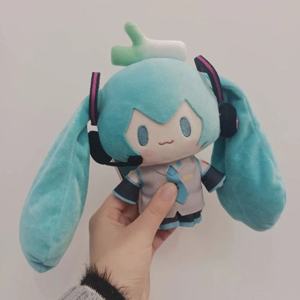 STOCK@@ 16CM 하츠네 미쿠 후후 플러시 인형 애니메이션 카와이 귀여운 멋진 장난감 인형 플러시 생일 선물 귀여운 인형 여자친구