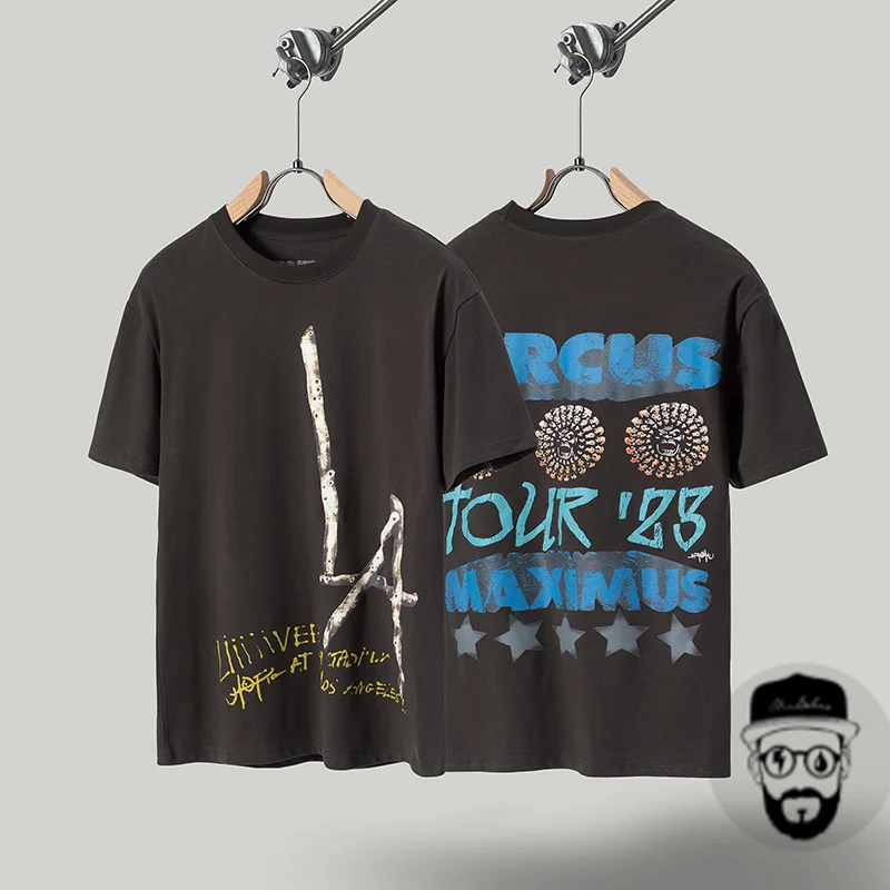 

Free delivery Cactus Jack men's top T-shirt printed men's casual pure cotton rock T-shirt