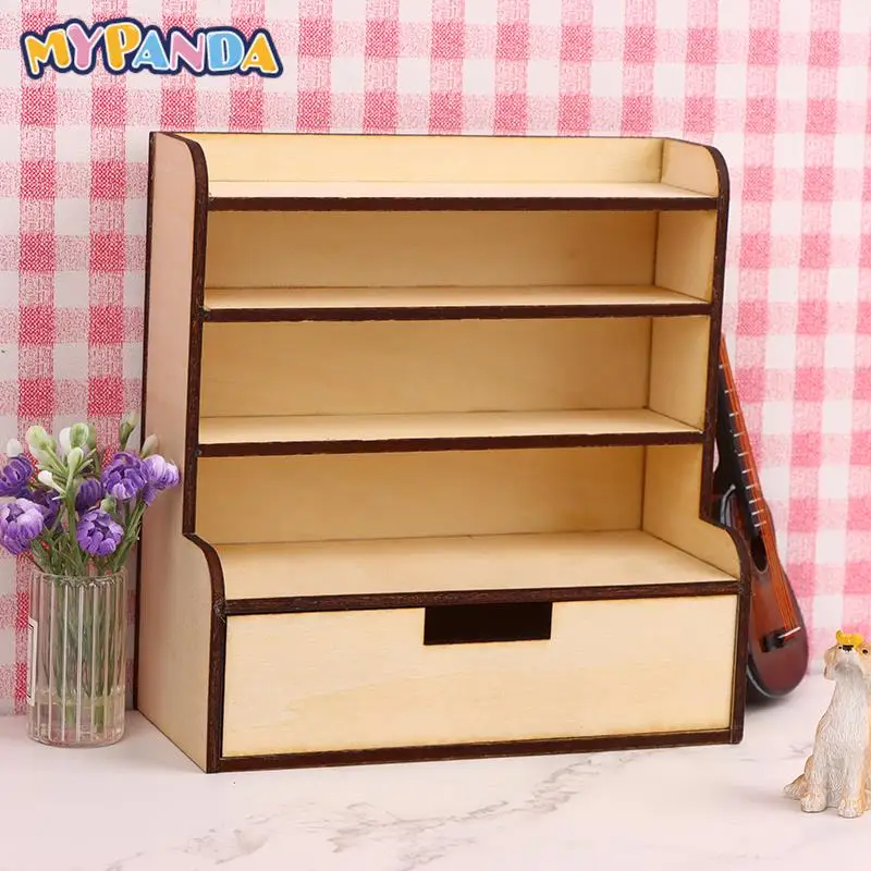 

Dollhouse Miniature Display Cupboard Cabinet Showcase Doll House Decor Cabinet Model Wooden Furniture Storage Cabinet Decor