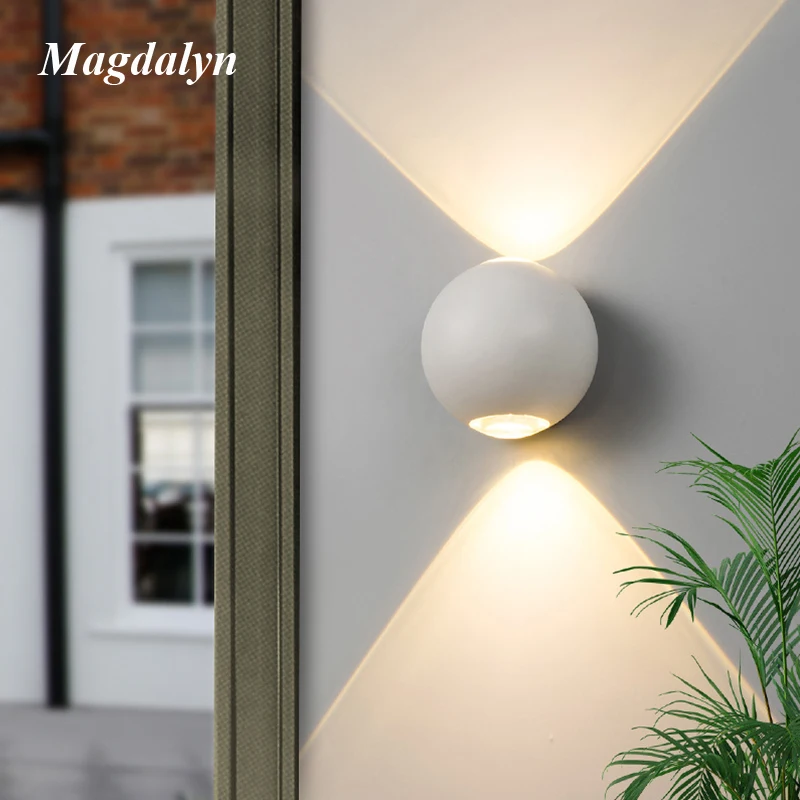 Magdalyn Outdoor Wall Lamp Modern Porch Patio Led Balcony Decorations Contemporary Home IP65 Aluminum Waterproof Interior Lights contemporary art