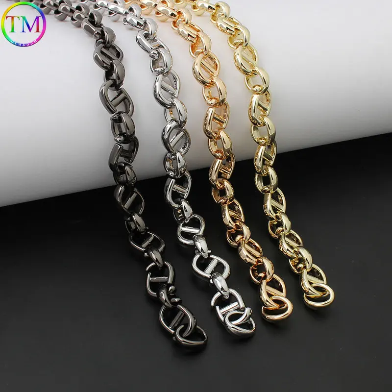 1-5Meter 4Clolors  Alloy Metal Silver Bag Chains For Women Crossbody Bag Shoulder Bag  Handbag Strap Diy  Bag Chain Accessories