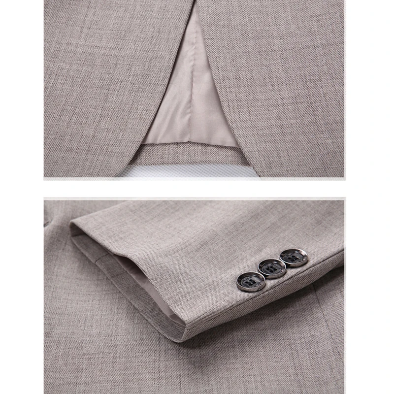 Sky Blue Suit Jacket Men's, Spring / Autumn Men Business Casual Coat, Male Beige Blazer Menteau cal&ccedil;a