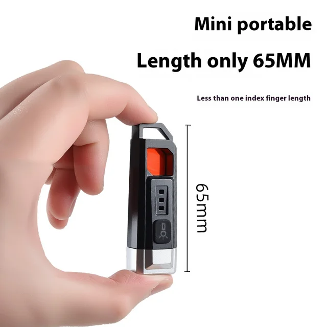 Mini EDC Keychain Lights Rechargeable LED Portable Torch Emergency Anti-snooping Camera Detection Flashlight For Self Defense 5