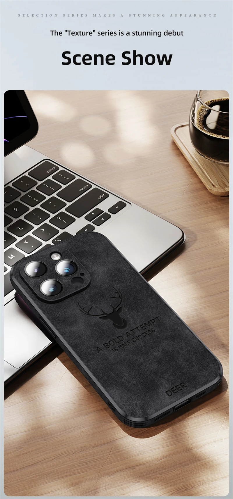 New Deer Leather For Magsafe iPhone Case