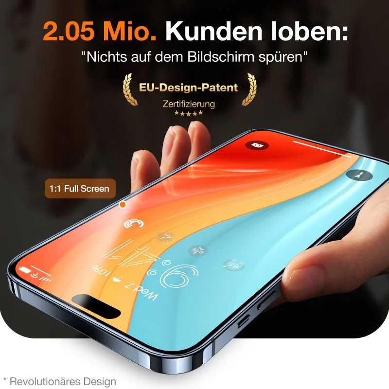 TORRAS Tempered Glass for iPhone 15 14 13 Pro Max Plus Screen Protector Dust Proof 9H+ Protective Film With assisted laminator