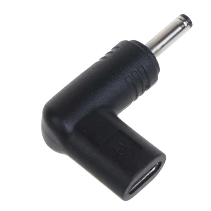 Right-Angle USB-C Female to DC Male Power Charge Adapter Connector