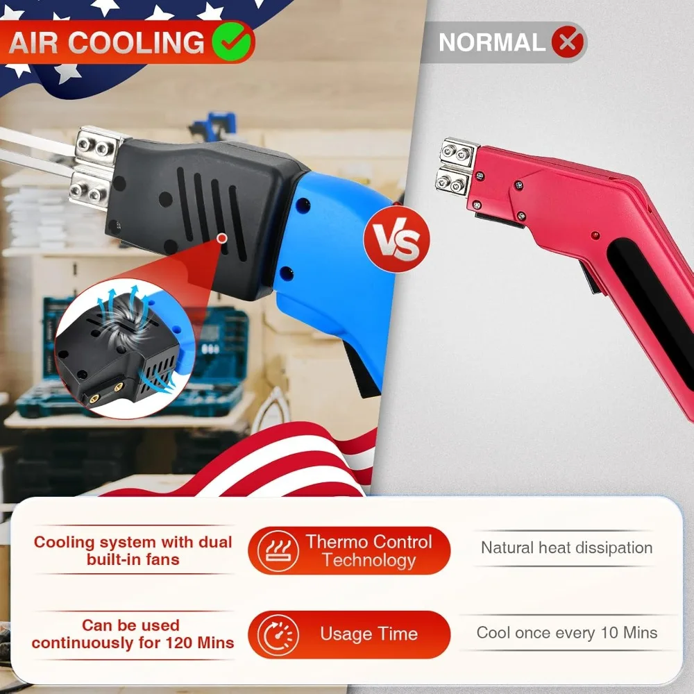 Electric Hot Knife Kit 200W Air Cooled Foam Cutter with 5 Blades for Grooving Sculpting Cutting XPS EPS EVA