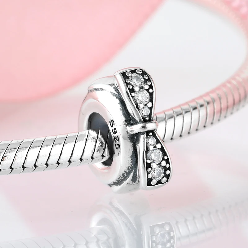 925 Sterling Silver Spacer Beads Colorful Charms Fit Original DIY Bracelet Jewelry Making 100%