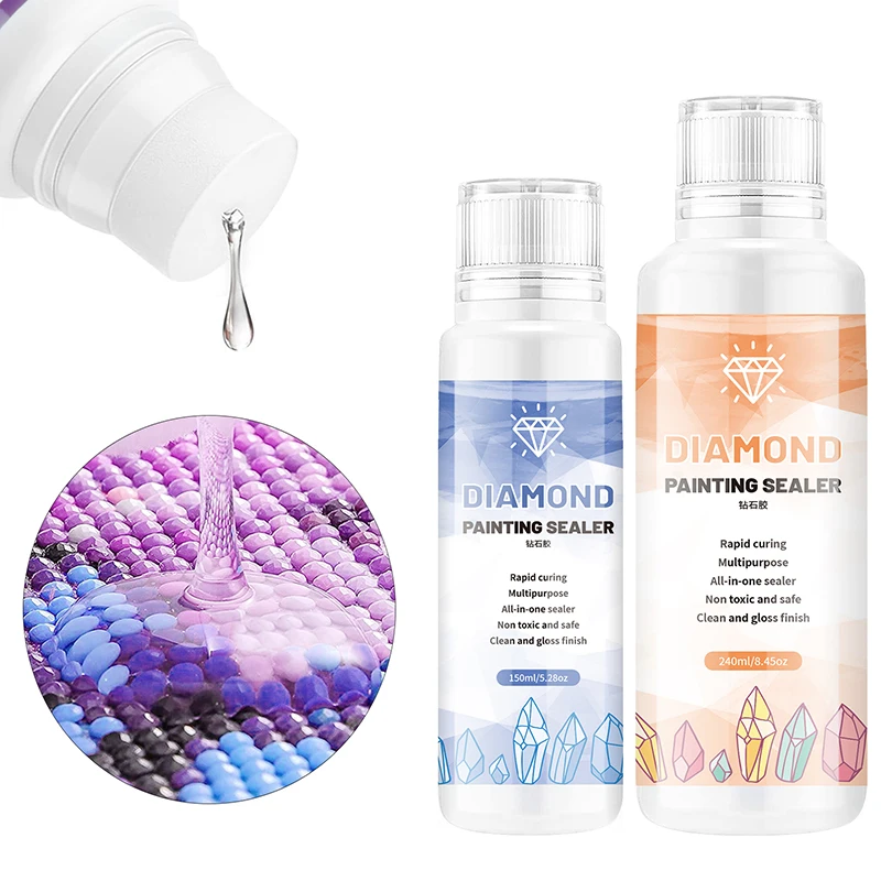 Diamond Painting Sealer Diamond Painting Sealer 60-240ml 5D Diamond Painting Glue Permanent Hold Shine Effect Sealer Puzzle