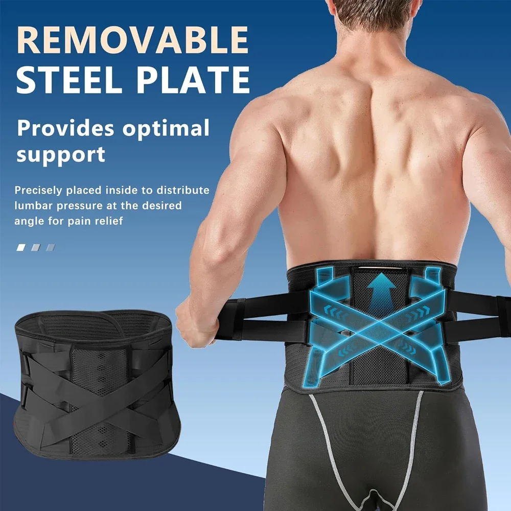 1PCS Back Braces for Lower Back Pain Relief,Breathable Support Belt for MenWomen,Anti-skid Lumbar Support Belt Sciatica