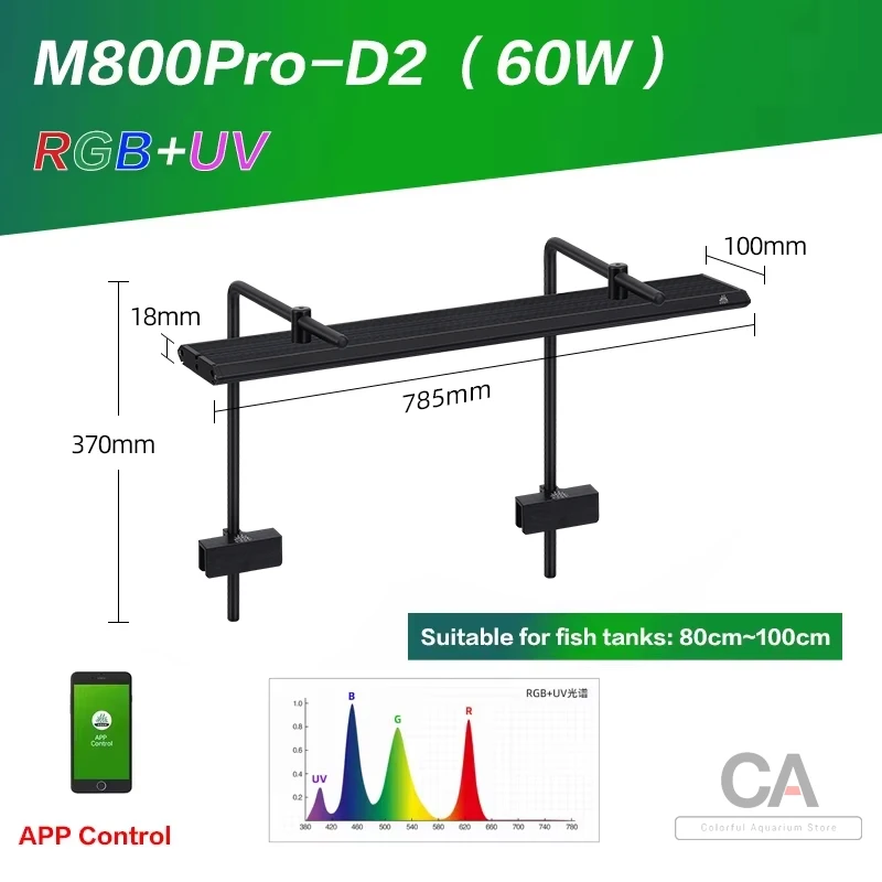 Week Aqua LED Mシリーズ RGB+UV水族館ライト、ナノ水族館ライト