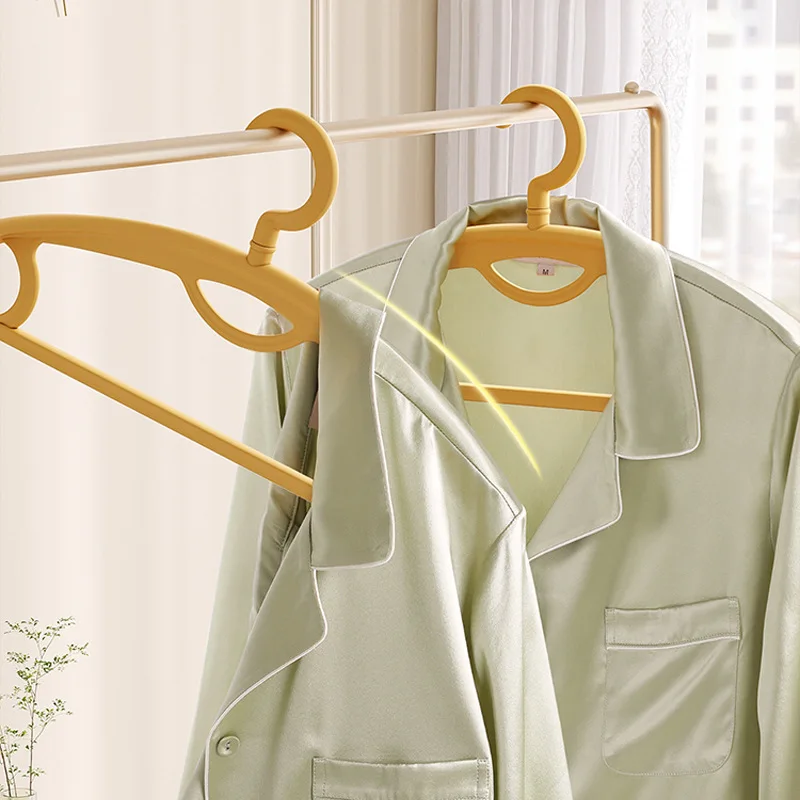 Clothes store clothes rack thick wide shoulder non-slip winter clothes drying rack hangers no trace support 2