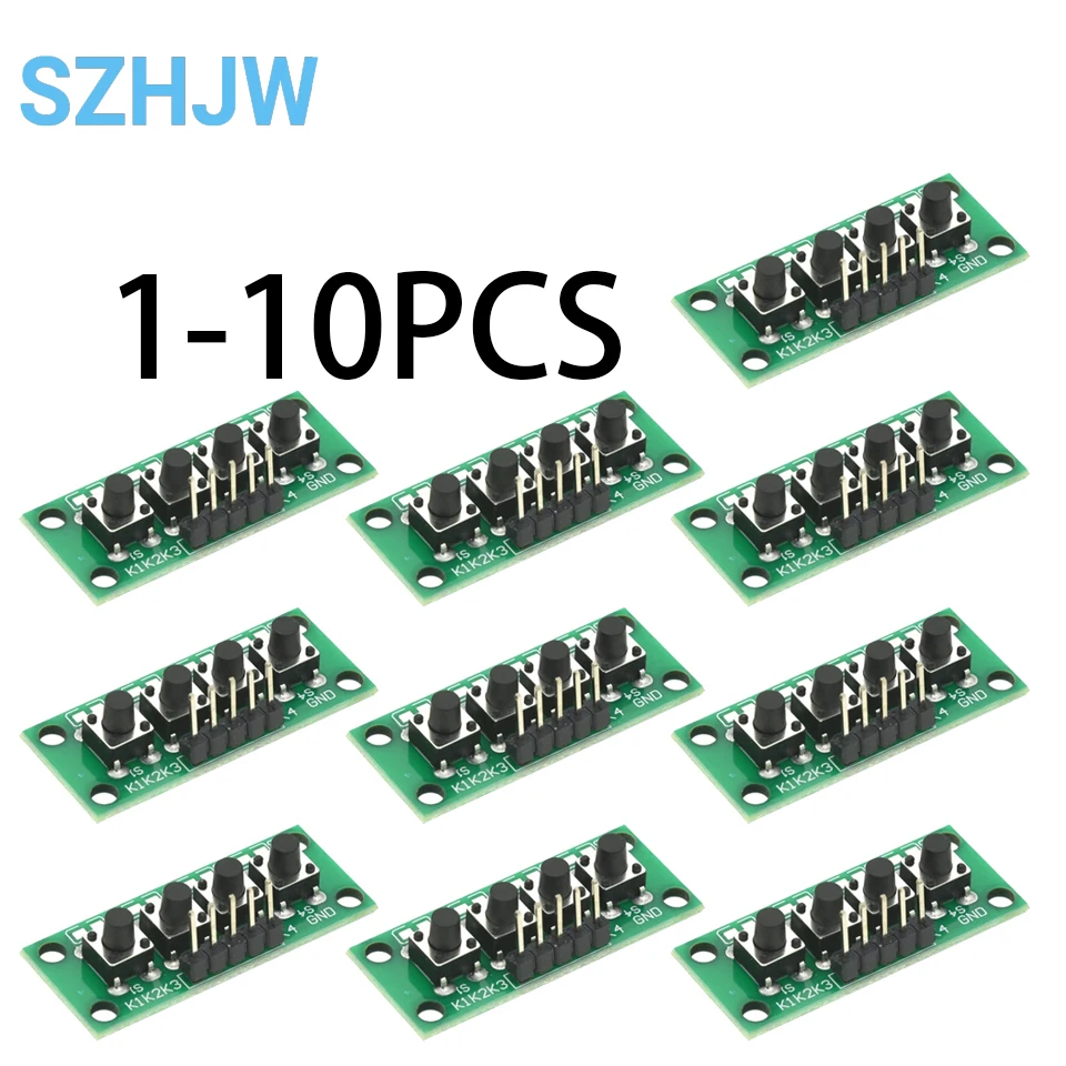 1-10PCS 1x4 4-Button Independent Keypad Module DIY Kit for Arduino Raspberry Pi STM32 Electronics Projects Stem