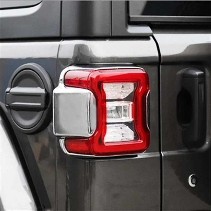 

WELKINRY For Jeep Wrangler JL 4th Generation 2018-2023 ABS Chrome Car Tail Rear Lamp Light Trim