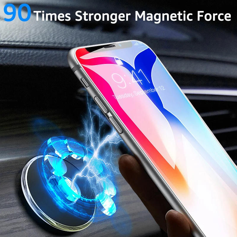 Universal Magnetic Car Phone Holder Stand For iPhone Samsung Magnet Mount Round Car Holder Bracket Dashboard Mobile Phone Stand
