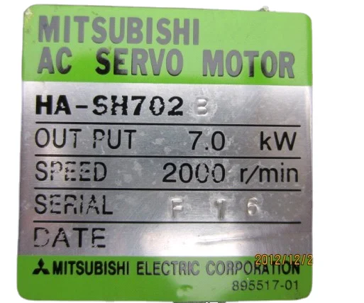 Spedizione Gratuita Originale Giappone Servomotore Ac 7Kw Ha-Sh702 Ha-Sh