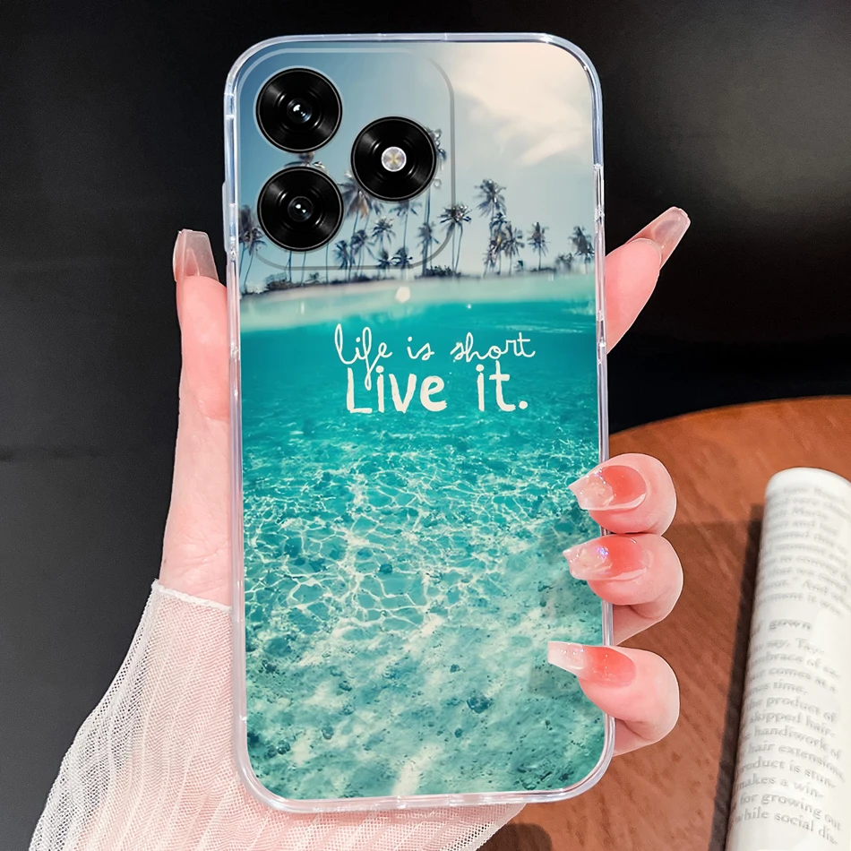 Gradient Color Soft Silicone Clear Phone Case - Lightweight Protective Cover