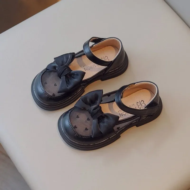 Girls Princess Shoes for Party Wedding Children Breatheable Lace Mesh with Bow-knot Performance girls shoes