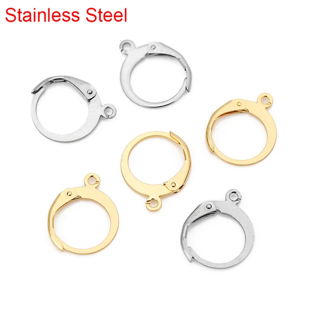 Stainless Steel Ear Piercing Clasps  Stainless Steel Jewelry Findings - 20  Pcs/lot - Aliexpress