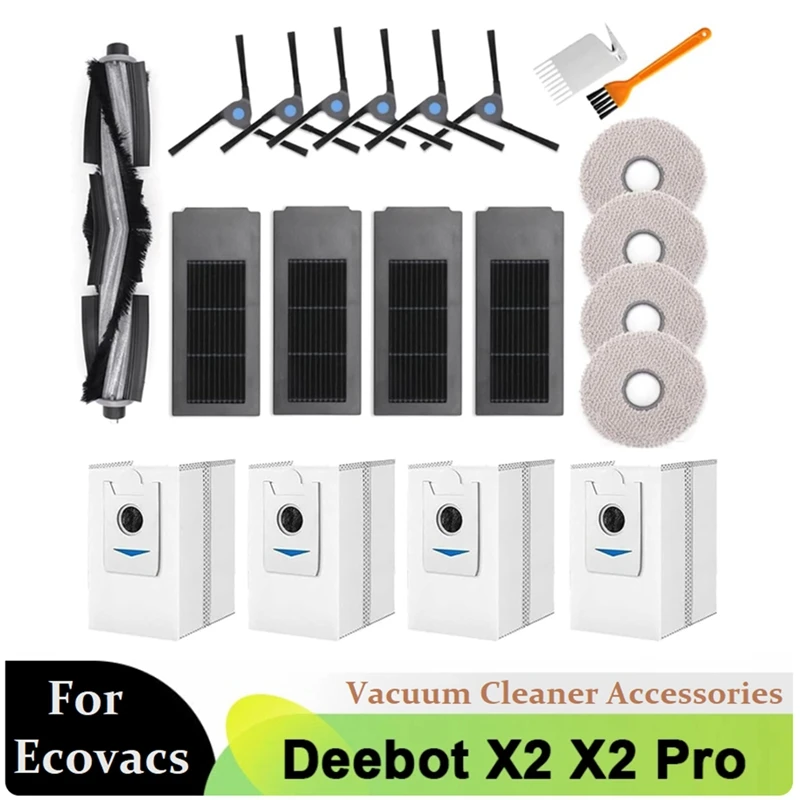 

Replacement Accessories For Ecovacs Deebot X2 Omni/X2 / X2 Pro/DEX86 Robot Vacuums Main Side Brush Filter Mop Cloths Dust Bag