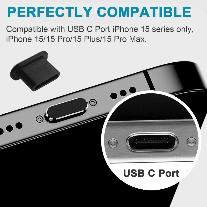USB C Dust Plug & Cleaning Swabs Set – Premium Charging Port Protector and Cleaner