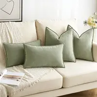 Lot de 2 housses de coussin en chenille douce, luxueux, pour canapé, de ferme, au design élégant, pour la décoration de la maison 5