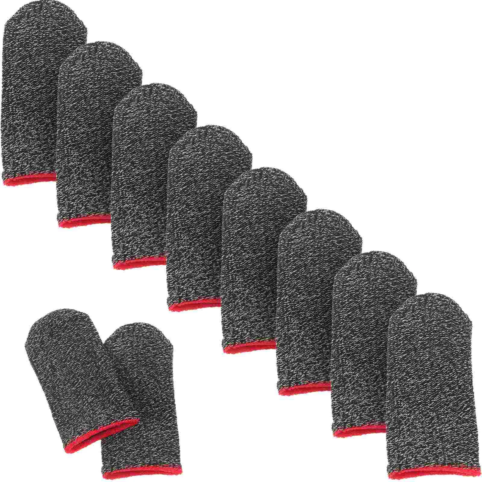 10 Pcs Mobile Game Finger Cot Accessories Gaming Accesories Cover Thumb Sleeve Cell Phone Gloves Silver Fiber