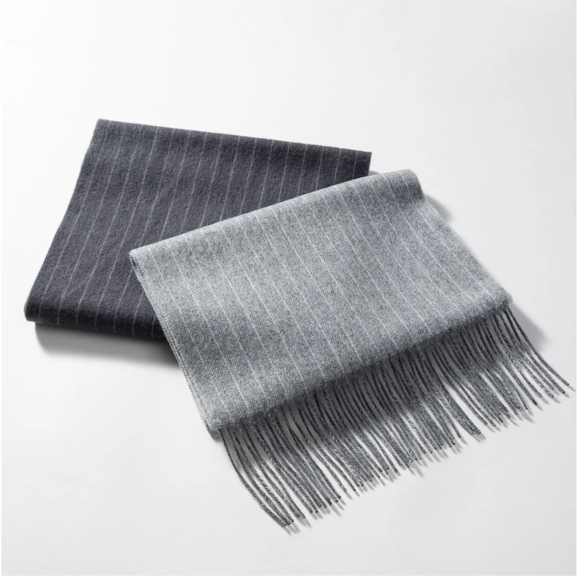 2024 New 100% Wool Scarf Winter Premium Plaid Shawl Versatile Simple Tassel Bib (30 Free Customized Embroidery Logo)