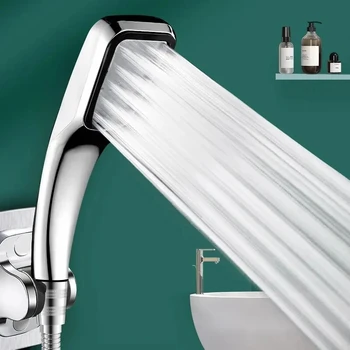 300 หลุมหัวฝักบัวแรงดันสูงน้ําฝนกระแสเงินสด Chrome หัวฉีดสแควร์อุปกรณ์ห้องน้ํา 1