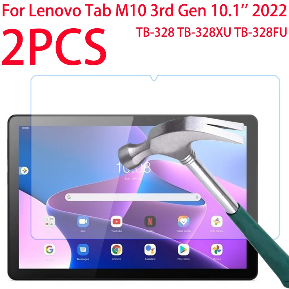 GOZOPO Screen Protector For Lenovo Tab M10 (3rd Gen) 10.1" TB-328F/TB-328X Scratch-Resistant Tempered Glass Screen Protectors (Not For Lenovo M10 Plus 3rd Gen 10.61