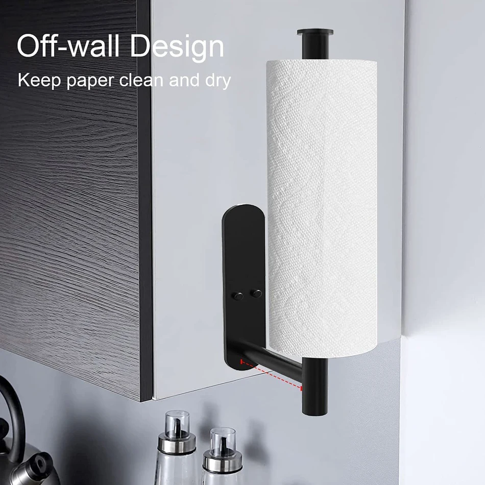 Adhesive Paper Holder 304 Stainless Steel WC Paper Towel Roll Holder Bathroom Kitchen Tissue Shelf Free Nail