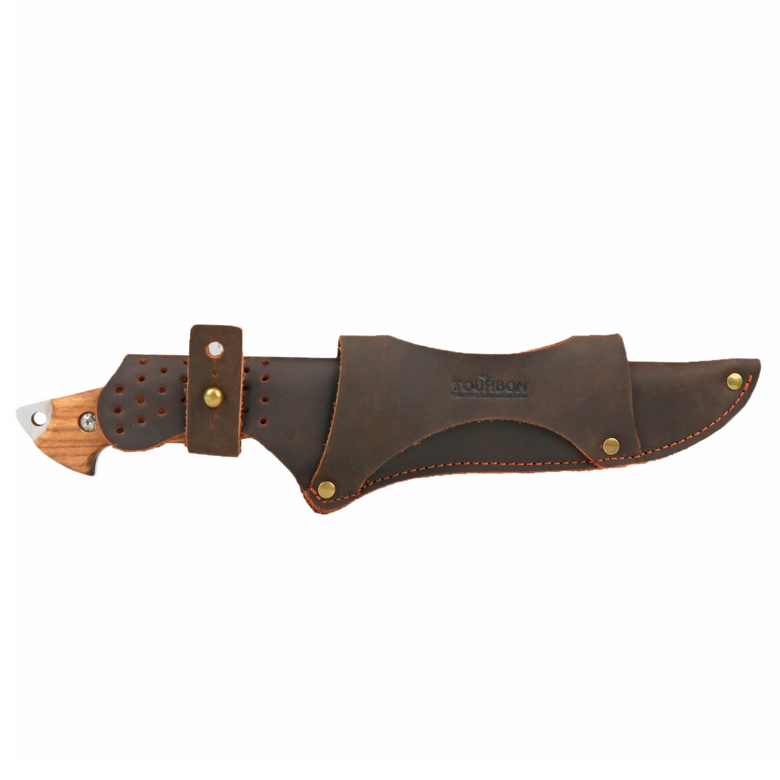 Tourbon Leather Fixed Blade Knife Sheath with Belt Loop Carrying Knives  Holder Scabbard Case Camping Outdoor Tool 