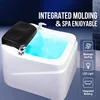 Pedicure Chair Basin Spa Salon with Massage Bubble for Foot Spa Tub With Big Footrest for Resin Acrylic 7 Colors Lighting 3