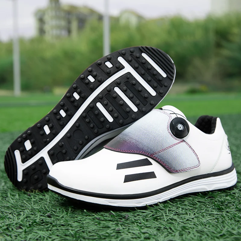 

Men Non-slip Golf Sport Training Shoes Leather Youth Fashion Golfer Athletic Sneakers Outdoor Golfer Grass Walking Shoes