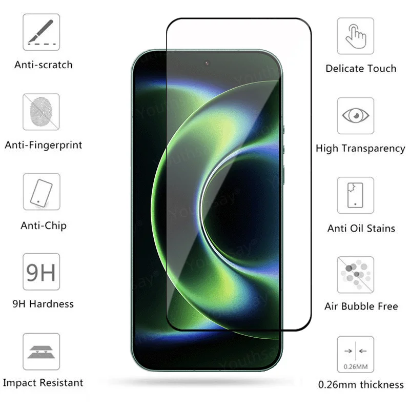 6-in-1 Full Cover HD Tempered Glass Screen and Lens Protector Set
