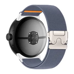 Versatile Sport Parachute Nylon Smartwatch Wristband Bracelet, 41mm/45mm - Pixel Watch 3 4 45mm (Blue gray)