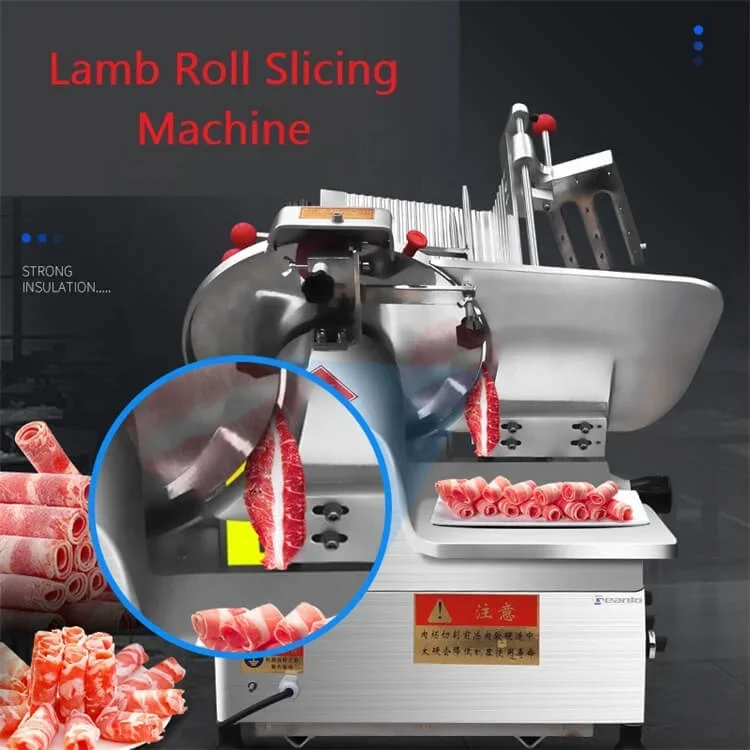 Automatic Frozen Meat Slicer/Beef Mutton Roll Slices Cutting Machine Manual Frozen Meat Slicer/Mini Frozen Meat Slicer Machine 4