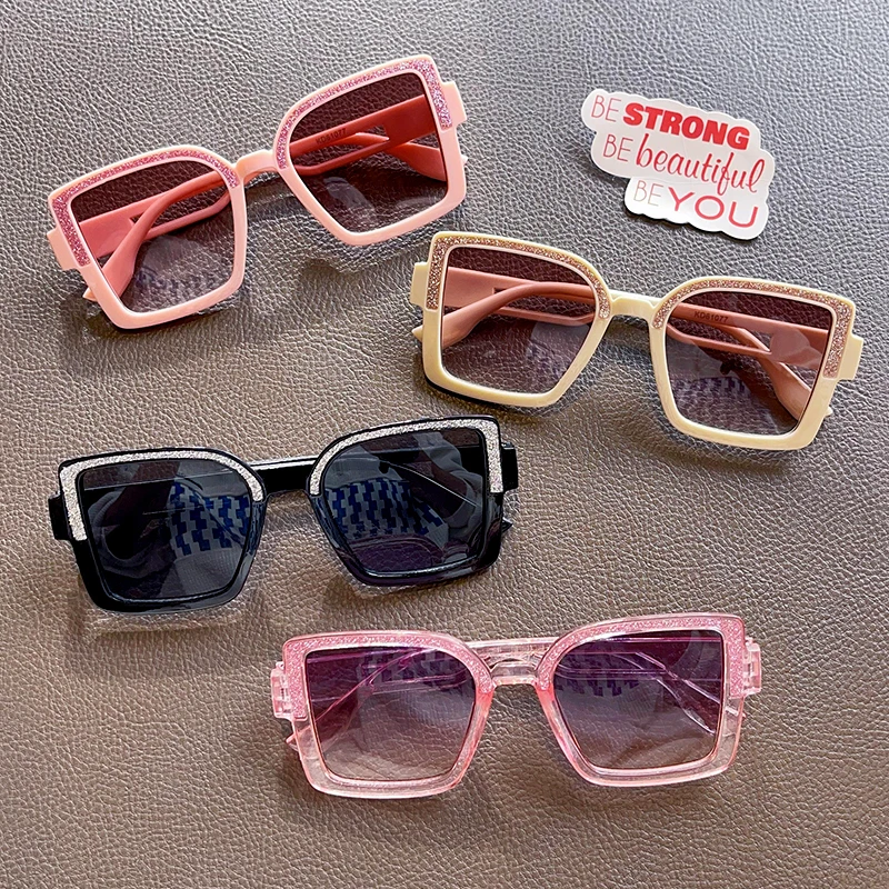 Children Girl Boy Fashion Square-frame Glasses Sunglasses UV400 Outdoor Girls Boys Solid Protection Sunglasses Kids Sun Glasses