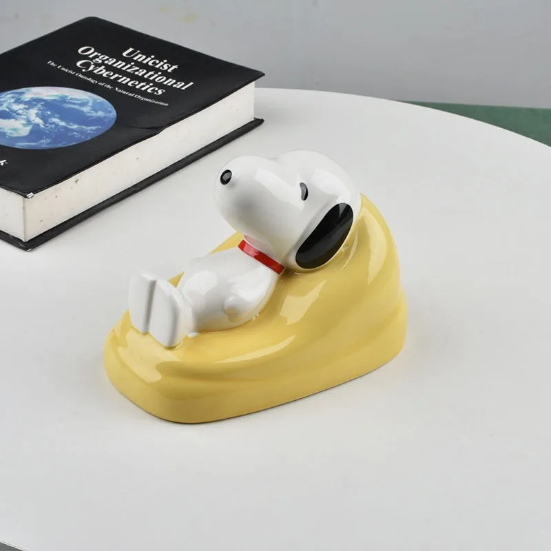 

Милый Снупи, новый японский стиль, персонализированный креативный мультяшный персонаж, маленькая керамическая копилка, украшения для рабочего стола