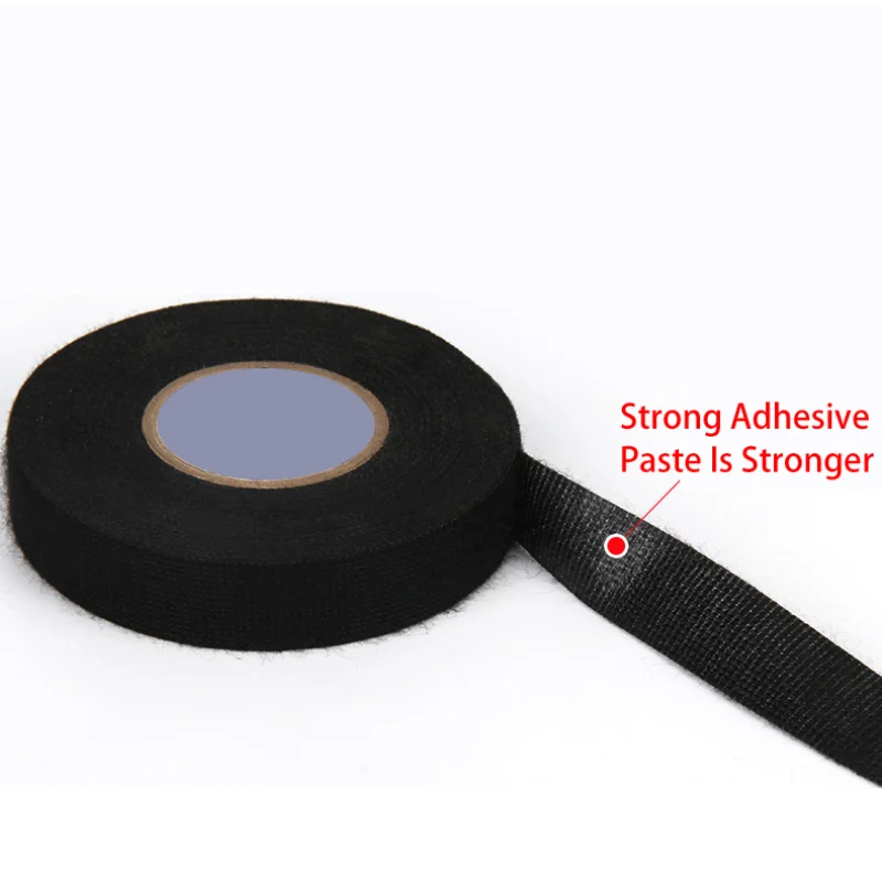 Heat-Resistant Adhesive Cloth Fabric Tape wiring harness tape automotive wiring tape car adhesive tape adhesive cloth tape for Car Auto Cable Harness Wiring Loom Protection Width 9/19/25MM Length 15M