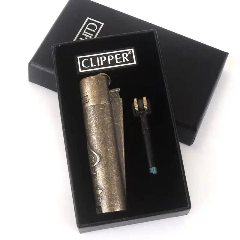 

Original Metal Spade AClipper Lighter Free Fire Butane Jet Lighter Portable Grinding Wheel Flint Inflatable Lighter Men's Gift