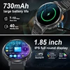 New 1.85” HD Screen LED Flashlight Smart Watch Men 730mAh Large Battery BT Call Man Bracelet Waterproof Fitness Men's Smartwatch 2