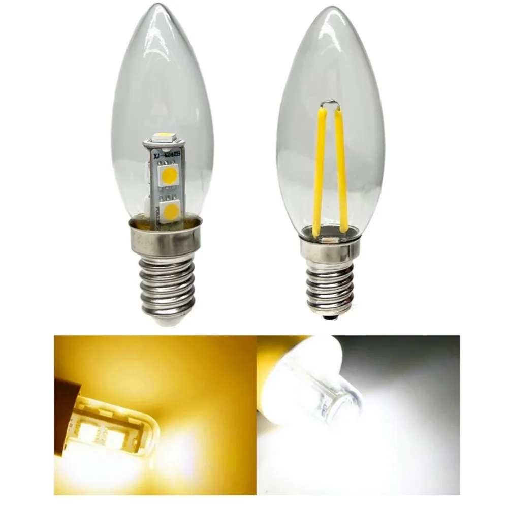 

E14 E12 LED Candle Filament Led Light Bulb 2W 3W C25 Vintage Edison Bulbs Warm White 2700K Cold 6500K Equal 20W Incandescent