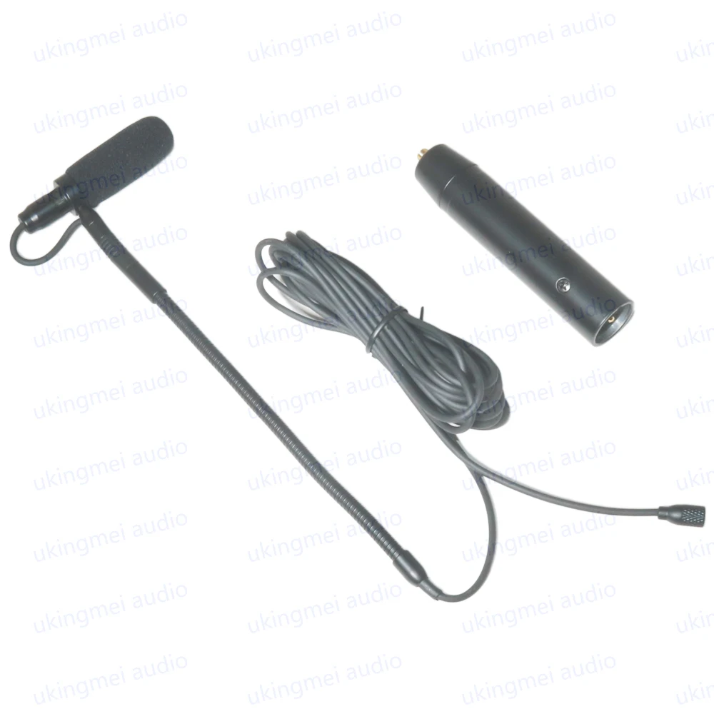 Supercardioid Musical Instrument Microphone with Clips for Cello Violin Guitar Flute Piano Saxophone Suitable Wireless Transmitt